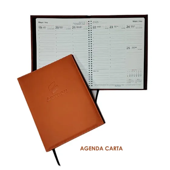 Agenda Carta 2026 en curpiel tamaño carta